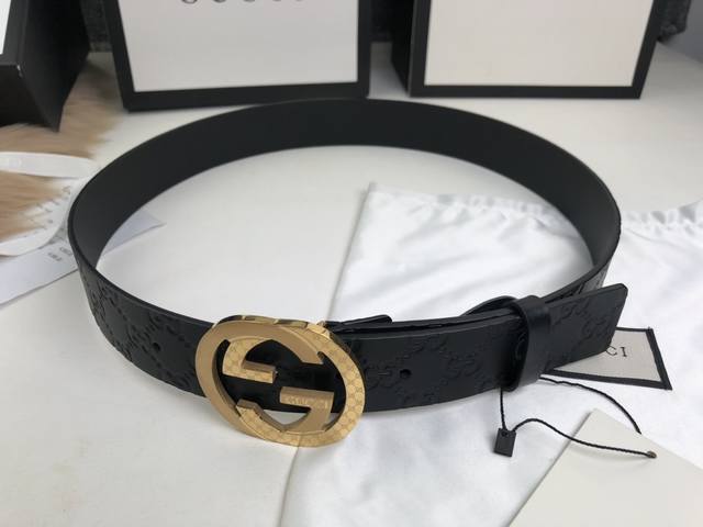 代购级 Gucci 纯原 进口原厂压花 精品钢扣 宽4.0 Cm 经典永不过时 潮流大方 时尚百搭