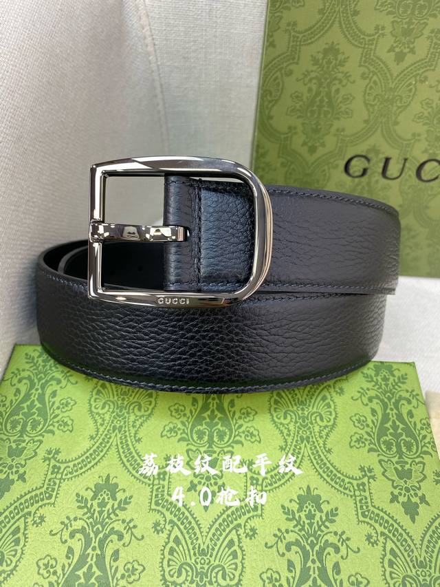 Gucci 古奇官网经典 正品规格 40Mm原版品质粗纹荔枝皮针扣、休闲经典款 - 点击图像关闭