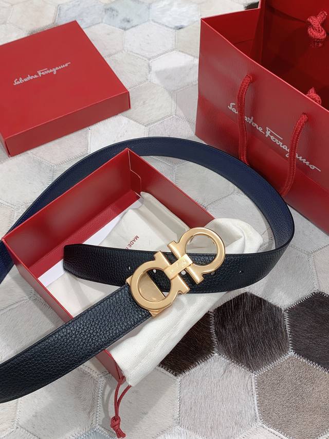 代购级 Ferragamo 菲拉格慕皮带 支持nfc扫码顶级原单 专柜品质 正品尺寸3.5Cm意大利原厂皮 贸易订单出口意大利 码数长度可自剪 送礼佳品！正品包