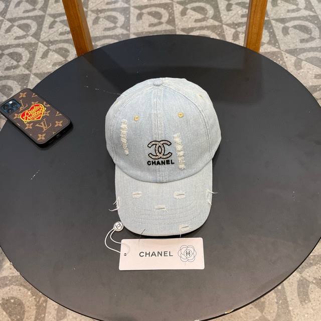 香奈儿chanel 新品牛仔棒球帽，小香经典简约，时尚休闲设计 跑量新品