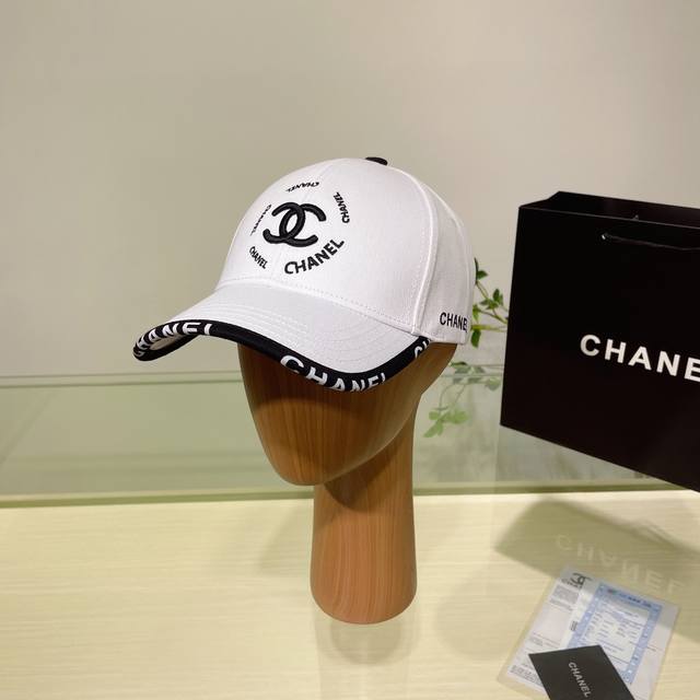 Chanel香奈儿 新款简约刺绣logo棒球帽，新款出货，大牌款超好搭配，赶紧入手！