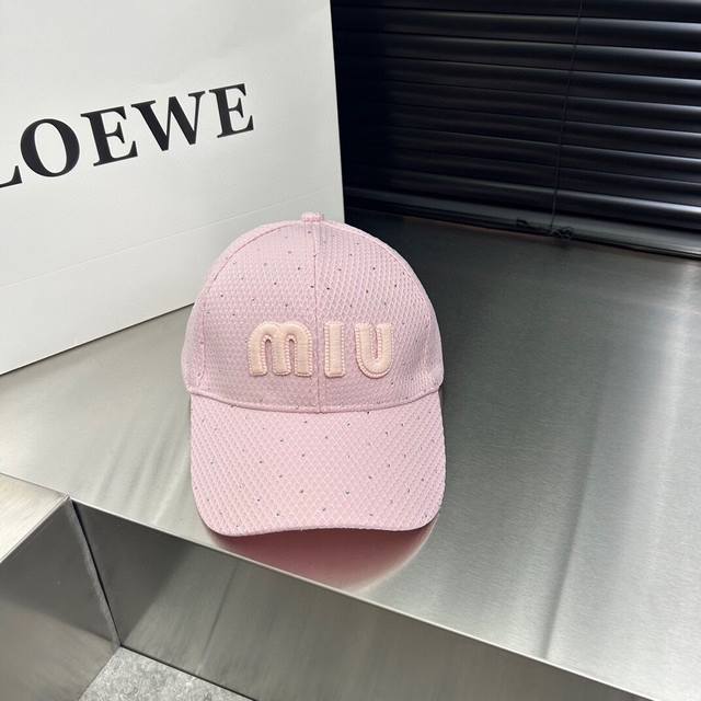 跑量 Miu～新款水钻蝴蝶结四季棒球帽 高品质定制logo 材质:100%棉 头围:56-58均可