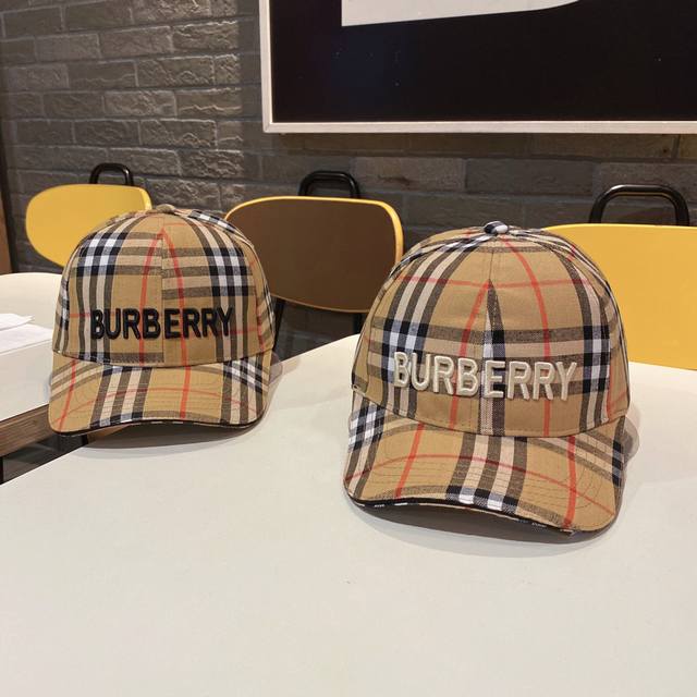 特 Burberry 官网同步上线 韩版新款英式休闲定制款原单品质 男女通用棒球帽 麻绵地质面料