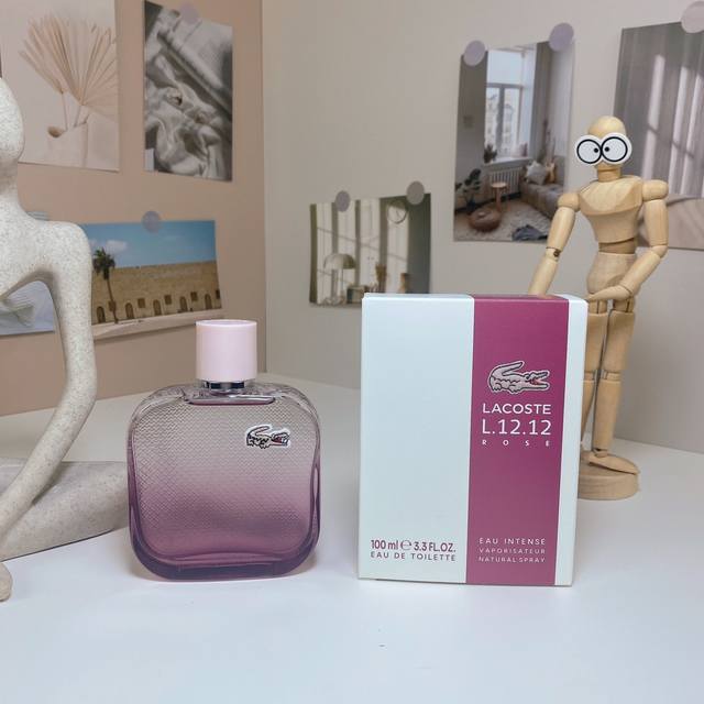 鳄鱼玫瑰之水粉色加强版100Ml Lacoste L.12.12.Rose Eau Intense,2023 品牌：鳄鱼 属性：女香 前调：橘子胡椒茶叶 中调：