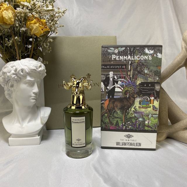 潘海利根兽首摩羯盘羊头威廉新男香水75Ml，Penhaligons William - 点击图像关闭