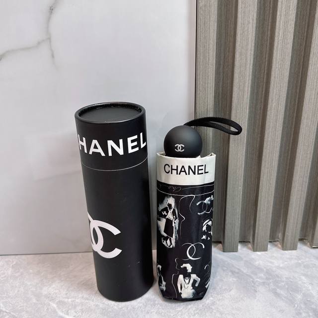 Chanel 香奈儿 2024新款 五折 折叠晴雨伞 时尚原单代工品质 细节精致 看得见的品质 打破一成不变 色泽纯正艳丽！