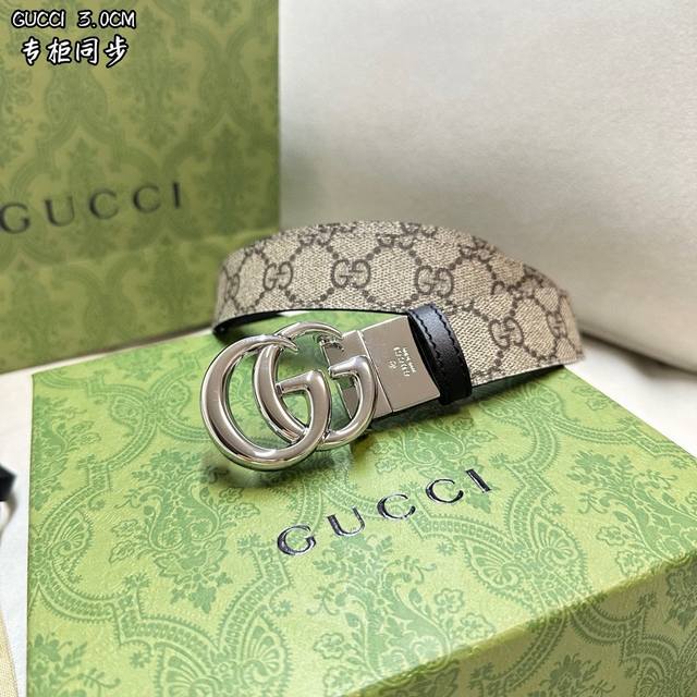 古琦gucci 宽度3.0 Cm 简单大方双面使用 五金可以旋转 精品五金 佩戴效果非常不错 送礼自用最佳推荐