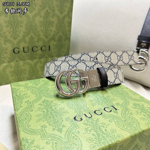 古琦gucci 宽度3.0 Cm 简单大方双面使用 五金可以旋转 精品五金 佩戴效果非常不错 送礼自用最佳推荐