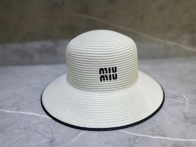 跑量 Miu～新款盆帽 Pp草盆帽 名媛必备，头围57Cm