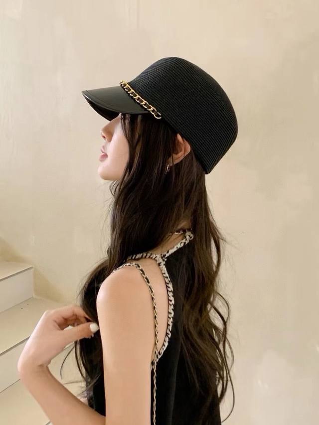 Chanel香奈儿鸭舌军帽，遮阳帽，头围57Cm