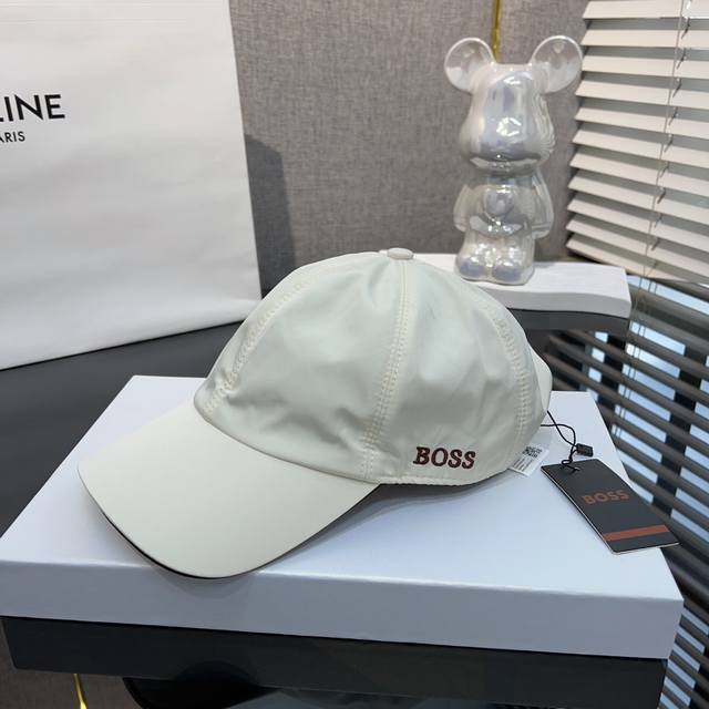 特批 Boss 鸭舌帽，面料超好，里布吊牌配件，春薄新款时尚休闲刺绣透气，防晒帽，沙滩帽子