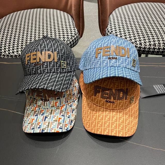 新款出货，Fendi 芬迪 新款原单棒球帽，专柜常年热卖款，口碑极佳，1:1开模订制轻盈透气！质量超赞，基础头围56，贴片可调节。上图必卖款！