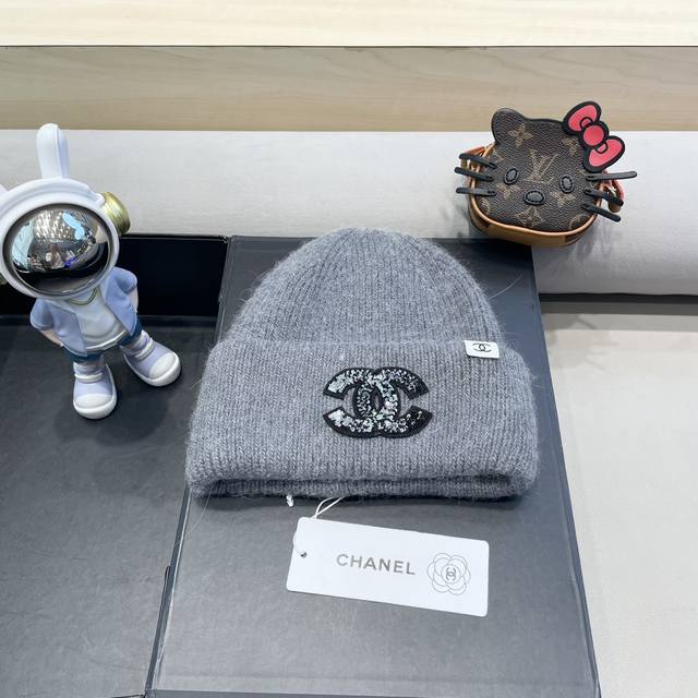 Chanel香奈儿秋冬新款毛线帽 兔毛面料，内标齐全