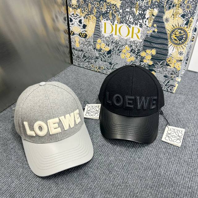 跑量 Loewe拼皮棒球帽 好看有质感，出街搭配不要太好看