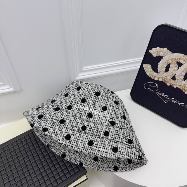 特批 Chanel 波点新面料 秋冬甜美系渔夫帽