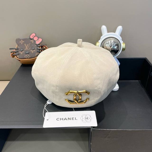 Chanel 春秋新款c字母标南瓜贝雷帽子女时尚休闲百搭韩版网红英伦风薄款 - 点击图像关闭