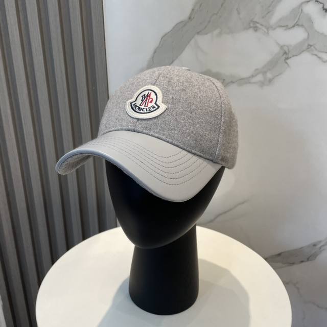 蒙口moncler 秋冬新款羊毛棒球帽，年轻时尚潮人穿搭色系，视觉效果超强，立体字母，好看有质感！ - 点击图像关闭