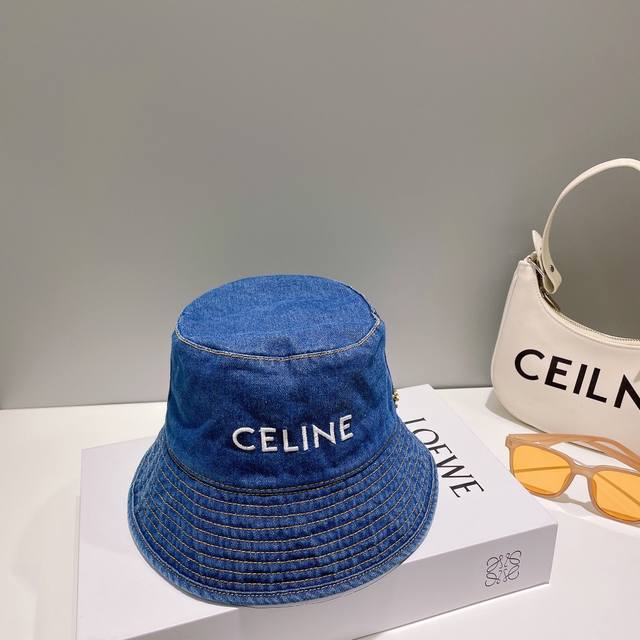 Celine赛琳 高版本新款上架简约刺绣渔夫帽日韩风格，随便搭配都超好看！出门旅游，绝对要入手的一款