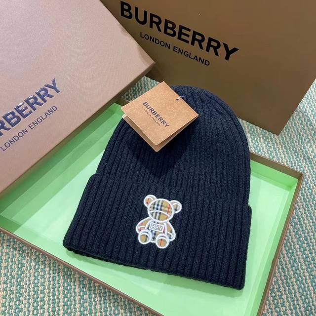 跑量 Burberry～秋冬新款冷帽针织帽 超级软弹力超级大，非常保暖，凹造型绝了！