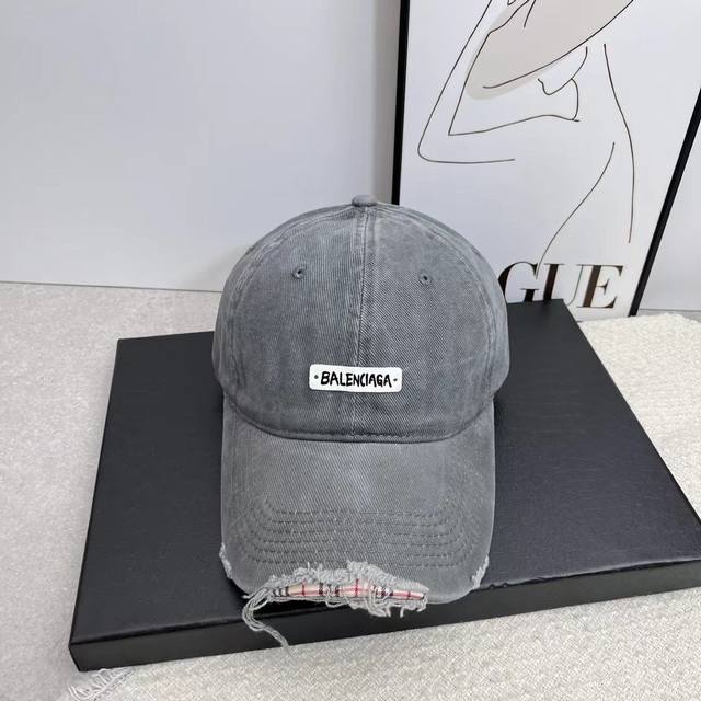 跑量 Balenciaga棒球帽现货 手工裁剪破洞 设计感十足