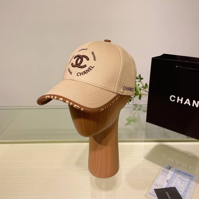 Chanel香奈儿 新款简约刺绣logo棒球帽，新款出货，大牌款超好搭配，赶紧入手！