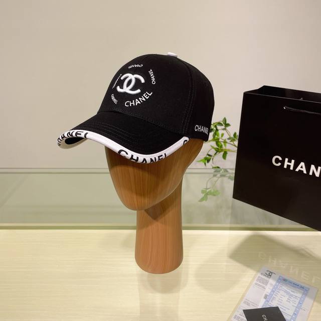 Chanel香奈儿 新款简约刺绣logo棒球帽，新款出货，大牌款超好搭配，赶紧入手！