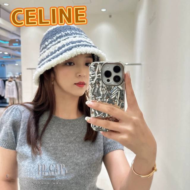 Celine塞琳秋冬日韩温柔保暖盆帽女韩国东大门代购百搭简约羊羔毛渔夫帽