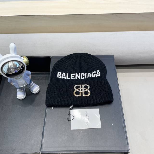 高版本巴黎世家现货Balenciaga巴黎世家官网品质 非市场普通货，留意细节哦 秋冬新款字母Logo毛线帽子，男女同款针织帽气质高雅保暖舒适