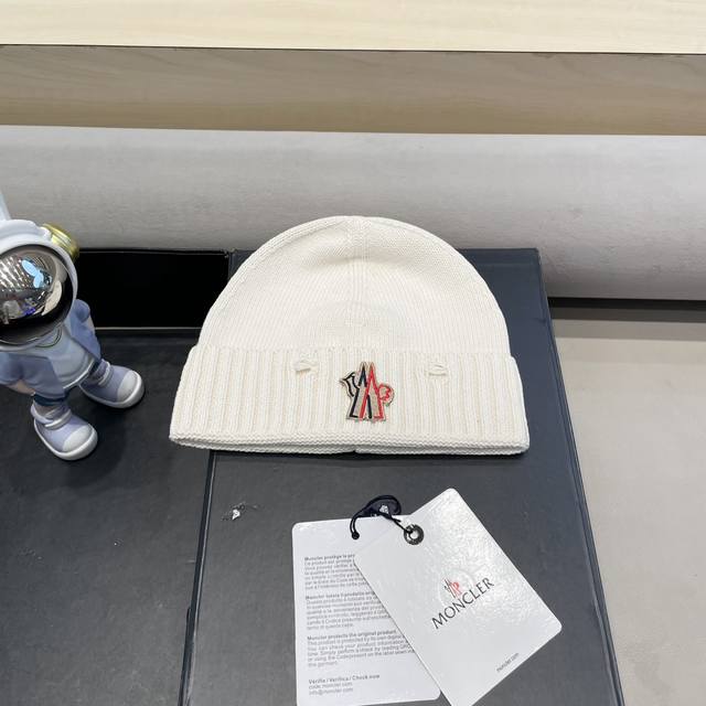 Moncler2024秋冬季新款毛线帽男女士针织帽子韩版百搭保暖护耳冷帽情侣款