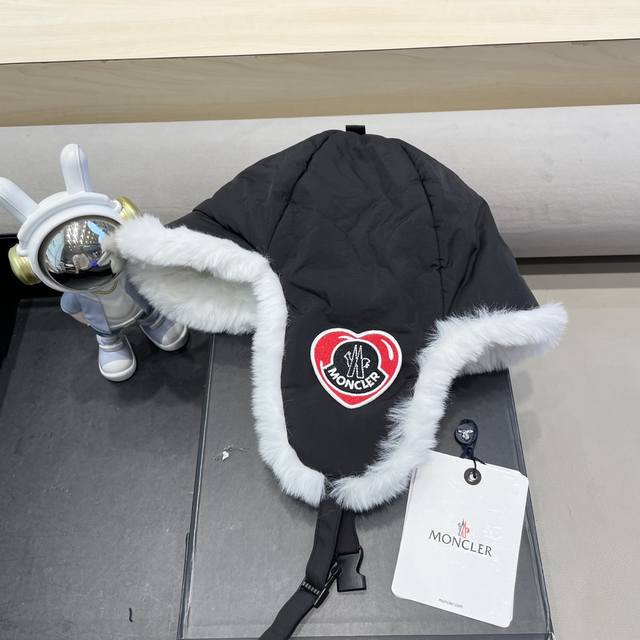 蒙口Moncler2024冬季新款加厚毛绒雷锋帽女防寒大头围东北棉帽保暖骑车护耳帽