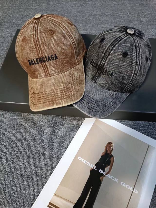 跑量 Balenciaga～简约高级感棒球帽 新工艺洗水，复古色系，定制版！