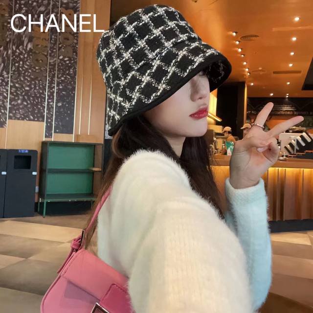 Chanel香奈儿 新款大沿高级感小香风渔夫帽，遮阳又超好搭配，出街单品相