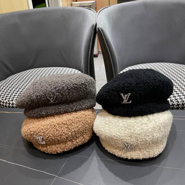 路易威登棒球帽Louisvuitton2024早秋街头辣妹前进帽子女贝雷帽棉麻时尚气质画家鸭舌帽