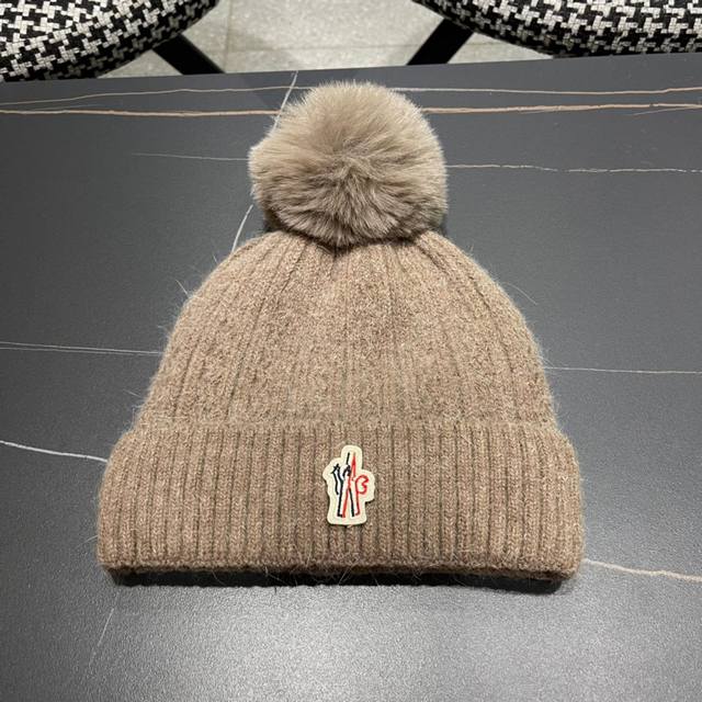 蒙口Moncler2024新款针织毛线护耳保暖帽