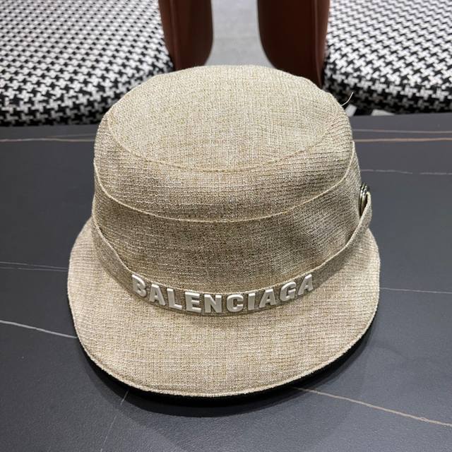 Balenciaga巴黎世家2024夏季新款渔夫帽，简约休闲百搭款，头围57Cm