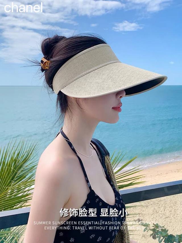 Ch Nel 香奈儿新款空顶帽 超甜超乖的小空顶，细节和质感都拿捏得很完美！ 七彩色系，缤纷整个夏天