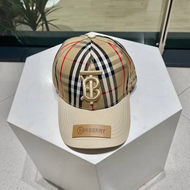 巴宝莉Burberry 早春原单棒球帽经典格子刺绣原单新品，超喜欢自留的棒球帽哦